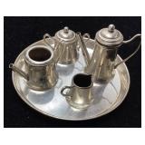 VTG. MINIATURE STERLING TEA SET, 68 GRAMS