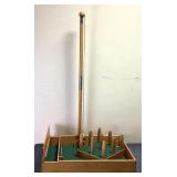WOODEN TABLETOP SKITTLES GAME