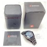 ZODIAC DEEP REEF MENS WATCH, Z07903, BLACK SS