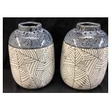 PAIR OF PIER 1 IMPORTS GALAXY VASES, 10in