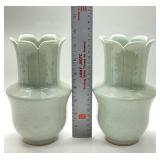 2 VTG. CELADON CHINESE VASES