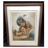 GREGORY PERILLO SIGNED BABY SITTER PRINT, FRAMED