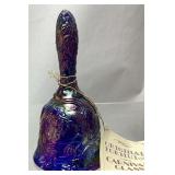 1985 FENTON GARDEN OF EDEN CARNIVAL GLASS BELL