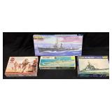 (4) ASSORTED MODEL KITS, AIRFIX H.M.S. LEANDER &