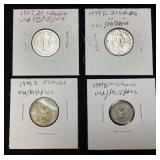 (4) PHILIPPINE-U.S. SILVER COINS, 1907
