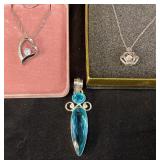 (3) STERLING SILVER PENDANTS