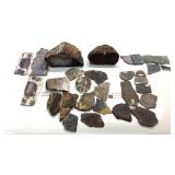 MIXED GEMSTONES AND GEM SLAB LOT