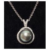 18KT WHITE GOLD SOUTH SEA TAHITIAN PEARL &