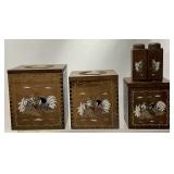 HIMARK JAPAN FIGHTING ROOSTERS CANISTER SET w