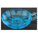 1961 FOSTORIA BLUE COIN GLASS NAPPY BOWL
