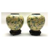 (2)19TH CENTURY CHINESE COPPER CLOISONNï¿½ VASES