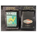 (2) CAMEL ZIPPO LIGHTERS, KAMEL MEMTHE & 1998