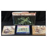 (4) ASSORTED MODEL KITS, FAIRCHILD A-10A