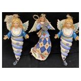 (3) JIM SHORE CHRISTMAS ANGEL ORNAMENTS