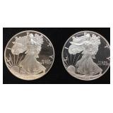 1998-P & 1999-P SILVER PROOF DOLLARS