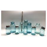 10 PC VTG. BALL & ATLAS MASON JARS