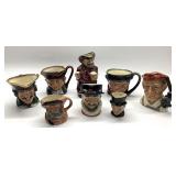 8 ROYAL DOULTON TOBY MUG COLLECTION