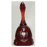 1979 FENTON RUBY ROSES MEDALLION BELL, HAND