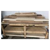 8ft WORK TABLE w 125+ BOARD FOOT OF MOSTLY W