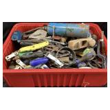 ASSORTED HAND TOOLS, WRENCHES, SAW, UTILITY