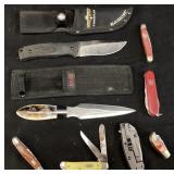 (8) ASSORTED KNIVES, VTG. CASE XX x 3207, KERSHAW,