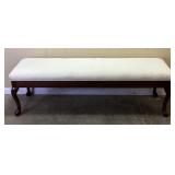 QUEEN ANNE STYLE UPHOLSTERED WINDOW BENCH