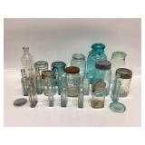 23 PC VINTAGE GLASS UV REACTIVE UNDER 365nm LAMP