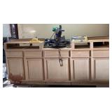 WOOD CABINET WORK TABLE w HITACHI C12FDH LASER