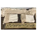 VTG. ITALIAN BELL PULL STRAP, HANDMADE LACE CANOPY