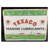TEXACO MARINE LUBRICANTS SIGN, 15in W
