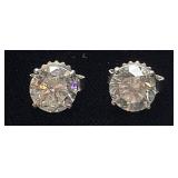 18KT WHITE GOLD DIAMOND STUD EARRINGS, 2.00cts