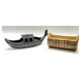 MCM McCOY POTTERY GONDOLA, BASKET PLANTERS
