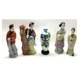 (4) ASIAN EMPRESSES, GINBARI CLOISONNï¿½ VASE