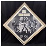 FRAMED KISS CONCERT BANDANA & TICKET STUBS-1997,