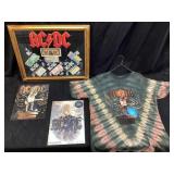AC/DC CONCERT T SHIRT, PROGRAMS, TIX & BANDANA
