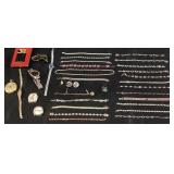 ASSORTED COSTUME & 925 CHINA JEWELRY, WATCHES,