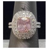 PLATINUM & 18KT YELLOW GOLD SAPPHIRE & DIAMOND