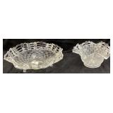 (2) 1933 FENTON BASKET WEAVE BOWLS