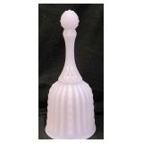 1978 FENTON LAVENDER SATIN FABERGE BELL, 6.75in H