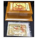 1997 CAMEL CIGARETTES WOOD JEWELRY BOX BY THOMAS