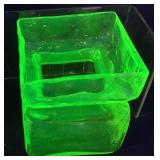 VTG. RIIHIMAKI URANIUM GLASS VASE