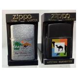 (2) ZIPPO 1996 DOUBLE CAMEL MATTE & 2000 CAMEL