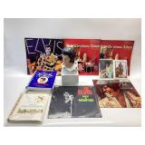 ELVIS PRESLEY WHITE BUST WITH MEMORABILIA