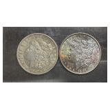 1887-P 1887-O MORGAN DOLLAR COINS