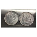 1885-O 1886-P MORGAN DOLLAR COINS