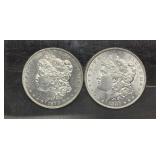 1879-S 1880-P MORGAN DOLLAR COINS