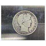1908-O BARBER HEAD HALF DOLLAR
