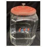 LANCE COUNTRY STORE CRACKER DISPLAY JAR, 12in H