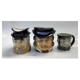 3 OCCUPIED JAPAN TOBY MUGS
