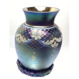 FENTON FAVRENE VASE HAND PAINTED BY S. BRYAN,